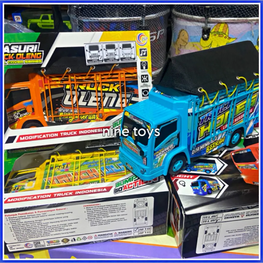 [FREE BATERAI] NEW MODEL MAINAN TRUCK OLENG MAINAN TRUCK BASURI TRUCK HOREG MUSIK LAMPU