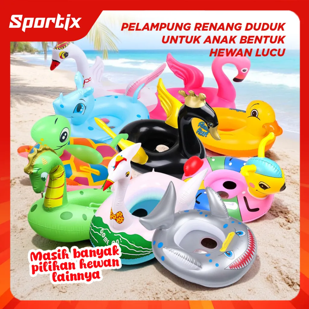 Sportix - Pelampung Renang Duduk Anak - Baby Swim Trainer - Ring Safety Baby Boat Ban Renang Bayi