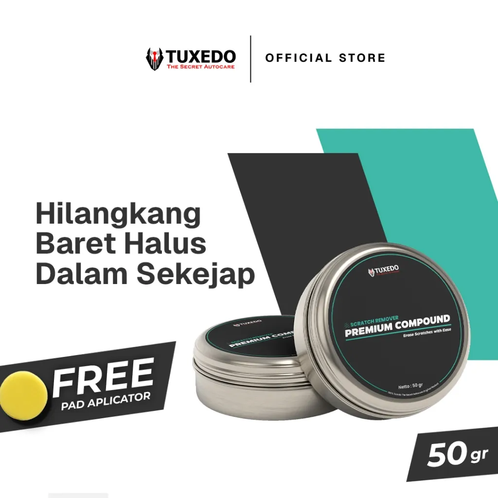 Tuxedo Autocare - Scratch Remover Compound (Bersihkan bercak aspal dan baret pada mobil keren kamu)