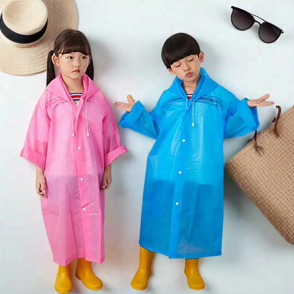 Eva Jas Hujan Anak Perempuan Poncho Lengan Panjang