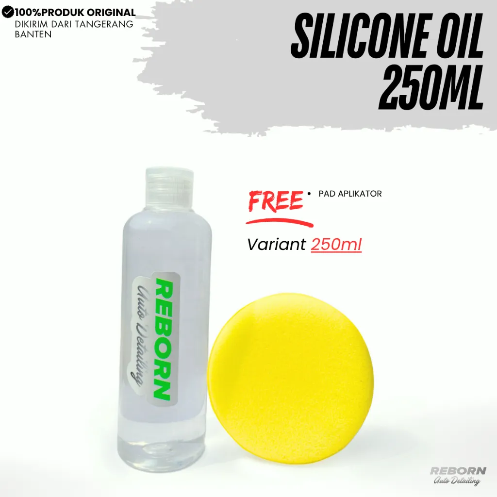 REBORN - Silicon Oil 250ml  Pengkilap Serbaguna AUTO BLACK Free Spond Bulat