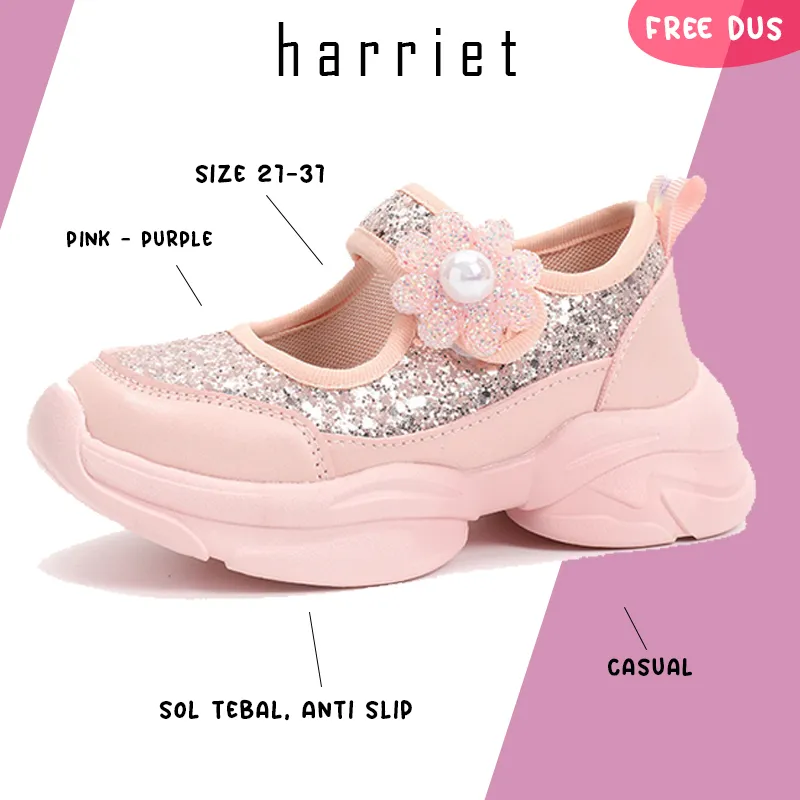 Juragan Junior [COD] Sepatu Sandal HARRIET Sepatu Sandal Anak Perempuan Import 27-37 Usia 2-10Tahun