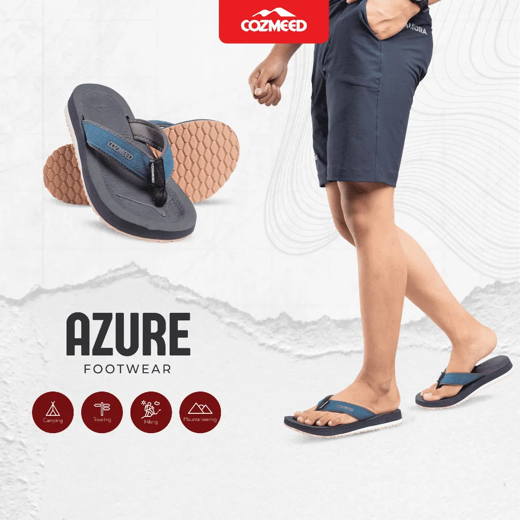 Cozmeed Sandal Jepit Gunung Pria Wanita Anti Selip Azure Grey