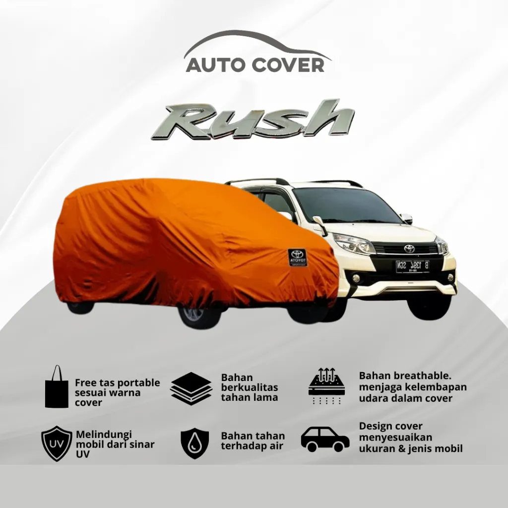 Autocover Cover Mobil Toyota Rush Body Car  Premium Rocky Superior Semi Outdoor Extreme Full Outdoor Polos Strip 1 2 Mantel Sarung Selimut Tutup Penutup Jas Hujan  Body Mobil Car Waterproof