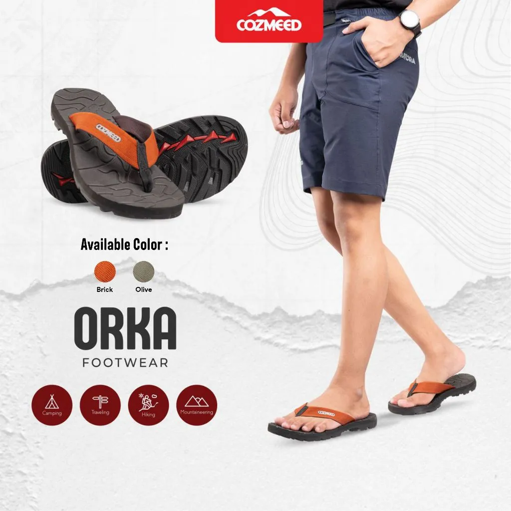 Cozmeed Sandal Jepit Gunung Pria Wanita Anti Selip Quick Dry Orka