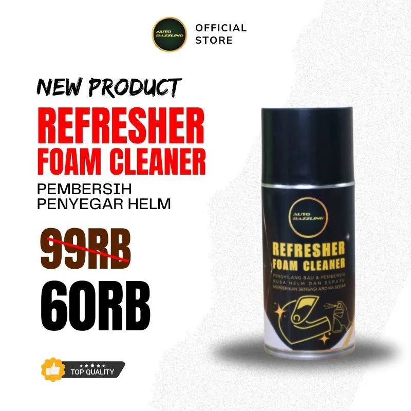 REFRESHER FOAM CLEANER PEMBERSIH DAN PEWANGI BUSA HELM PREMIUM ANTI BACTERIAL ORIGINAL AUTO DAZZLING