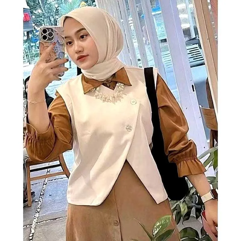 Zenith Vest Premium Rompi Wanita Kasual / Outer Polos Style Korea