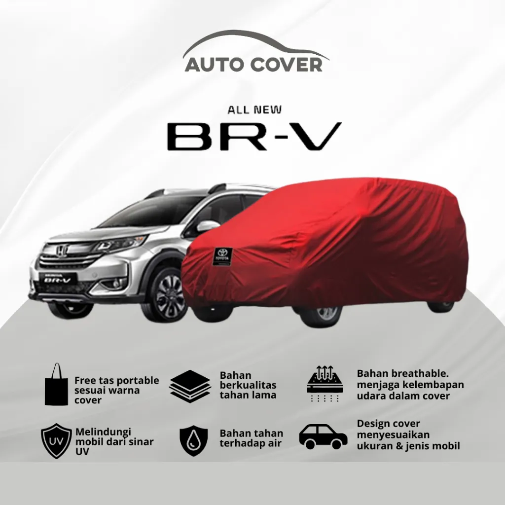 Autocover Cover Mobil Honda BR-V Body Car Premium Rocky Superior Semi Outdoor Extreme Full Outdoor Polos Strip 1 2 Mantel Sarung Selimut Tutup Penutup Jas Hujan  Body Mobil Car Waterproof