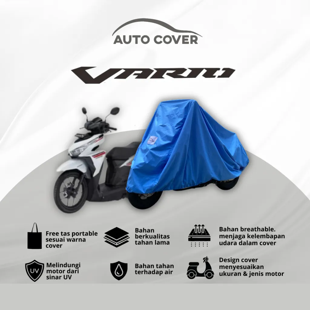 Autocover Cover Sepeda Motor Vario Body Superior Semi Outdoor Sarung Selimut Tutup Penutup Jas Hujan Waterproof
