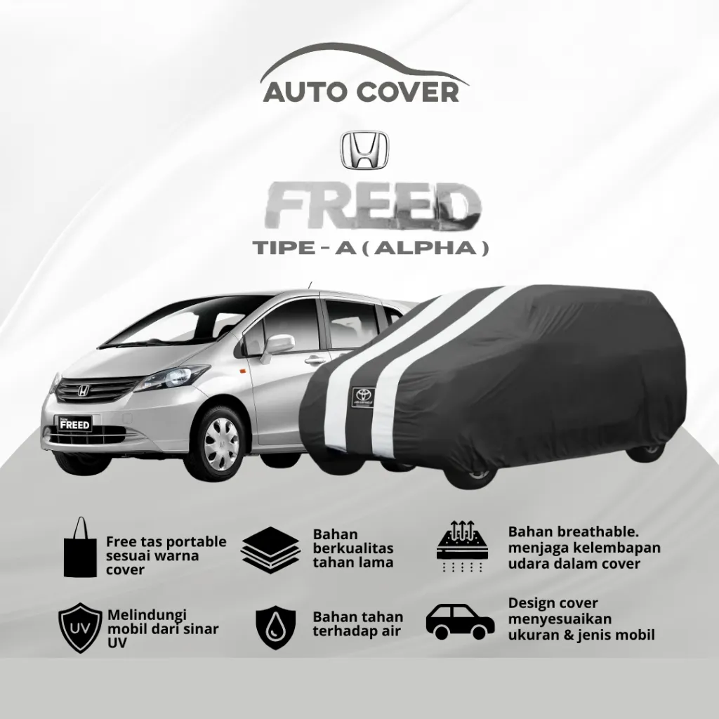Autocover Cover Mobil Honda Freed Body Car  Premium Rocky Superior Semi Outdoor Extreme Full Outdoor Polos Strip 1 2 Mantel Sarung Selimut Tutup Penutup Jas Hujan  Body Mobil Car Waterproof