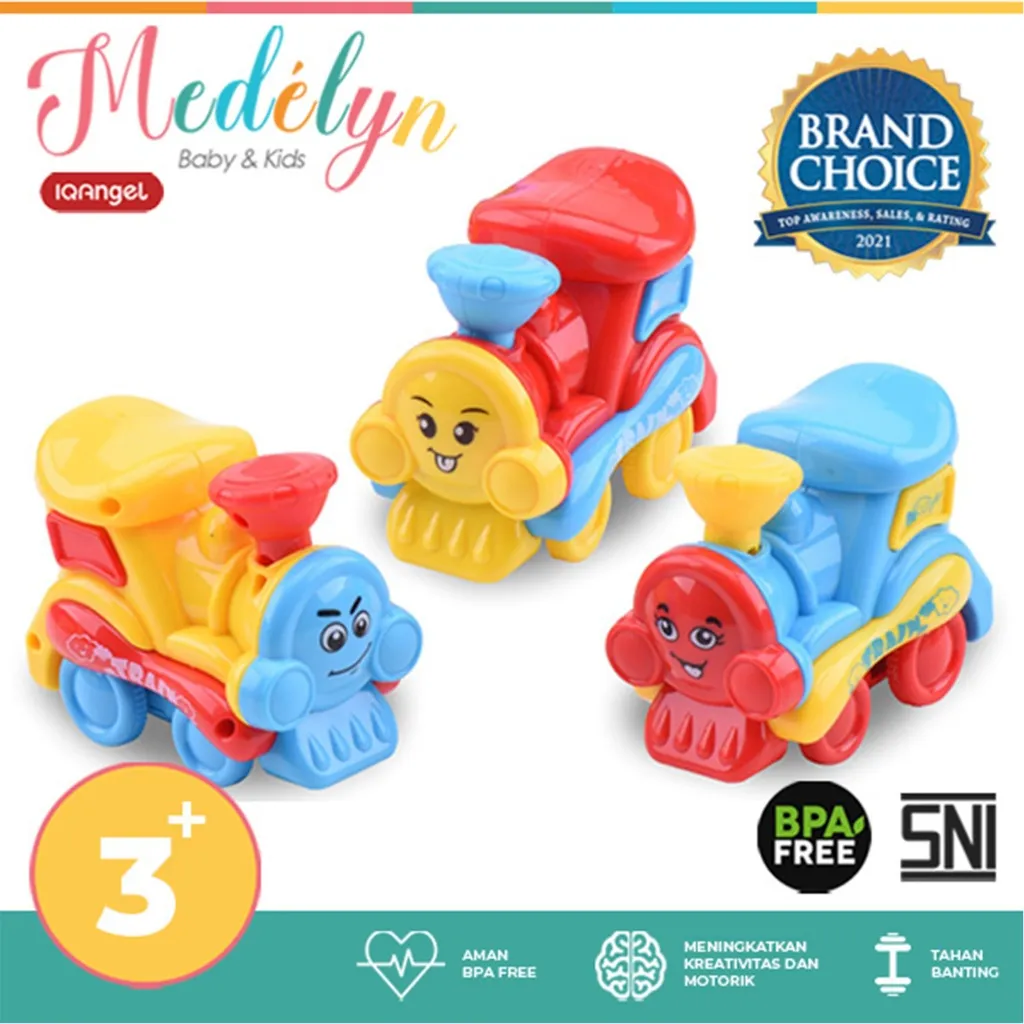 IQ ANGEL Mainan Anak Kereta Api Thomas Lucu Bisa Jalan Tanpa Batre [Tahan Banting]