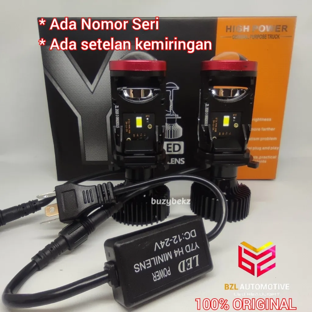 BZL Y7D LAMPU LED MOBIL MOTOR H4 MINI PROJEKTOR PROJIE Y7D ORIGINAL SUPER TERANG