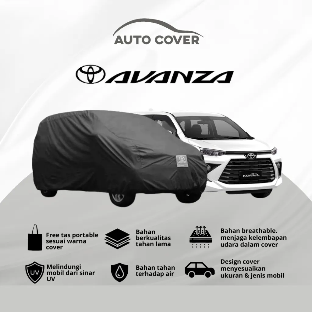 Autocover Cover Mobil  Body Car Toyota Avanza  Premium Rocky Superior Semi Outdoor Extreme Full Outdoor Polos Strip 1 2 Mantel Sarung Selimut Tutup Penutup Jas Hujan  Body Mobil Car Waterproof