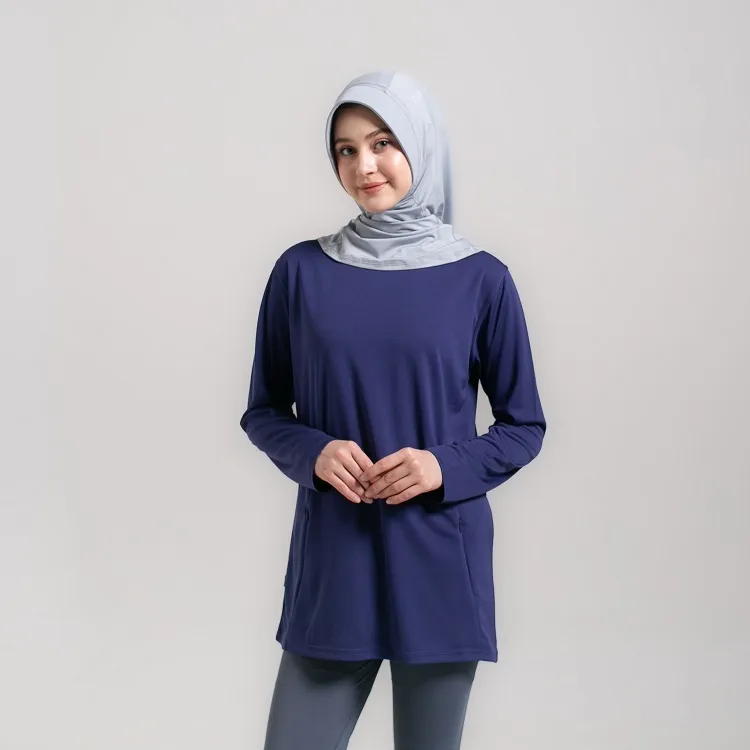 NOORE - Meriliane Pro Top - Navy - Pakaian Olahraga
