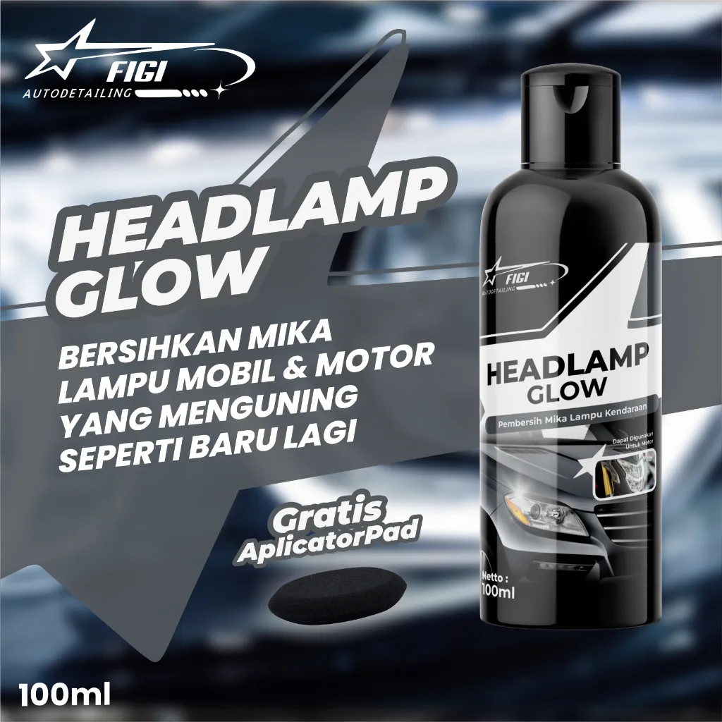 Figi HeadLamp Glow Pembersih Mika Lampu Kendaraan 100ml