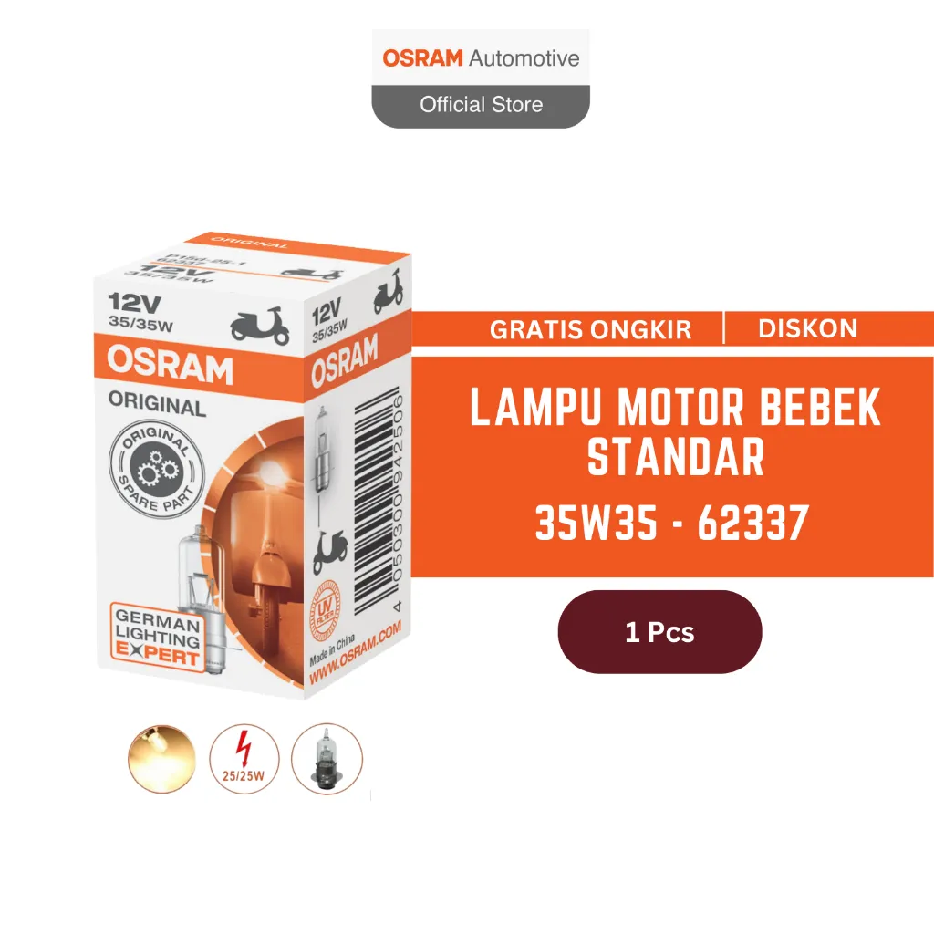 OSRAM Lampu Standar Motor Bebek Matic Headlamp T19 M5 62337