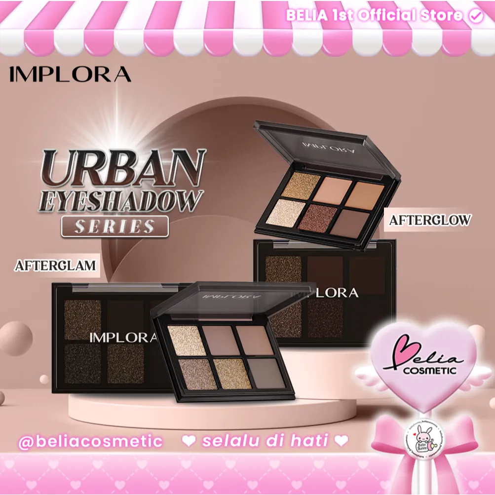 ™ BELIA ™ IMPLORA Urban Eyeshadow Palette | Pigmented | Tahan Lama