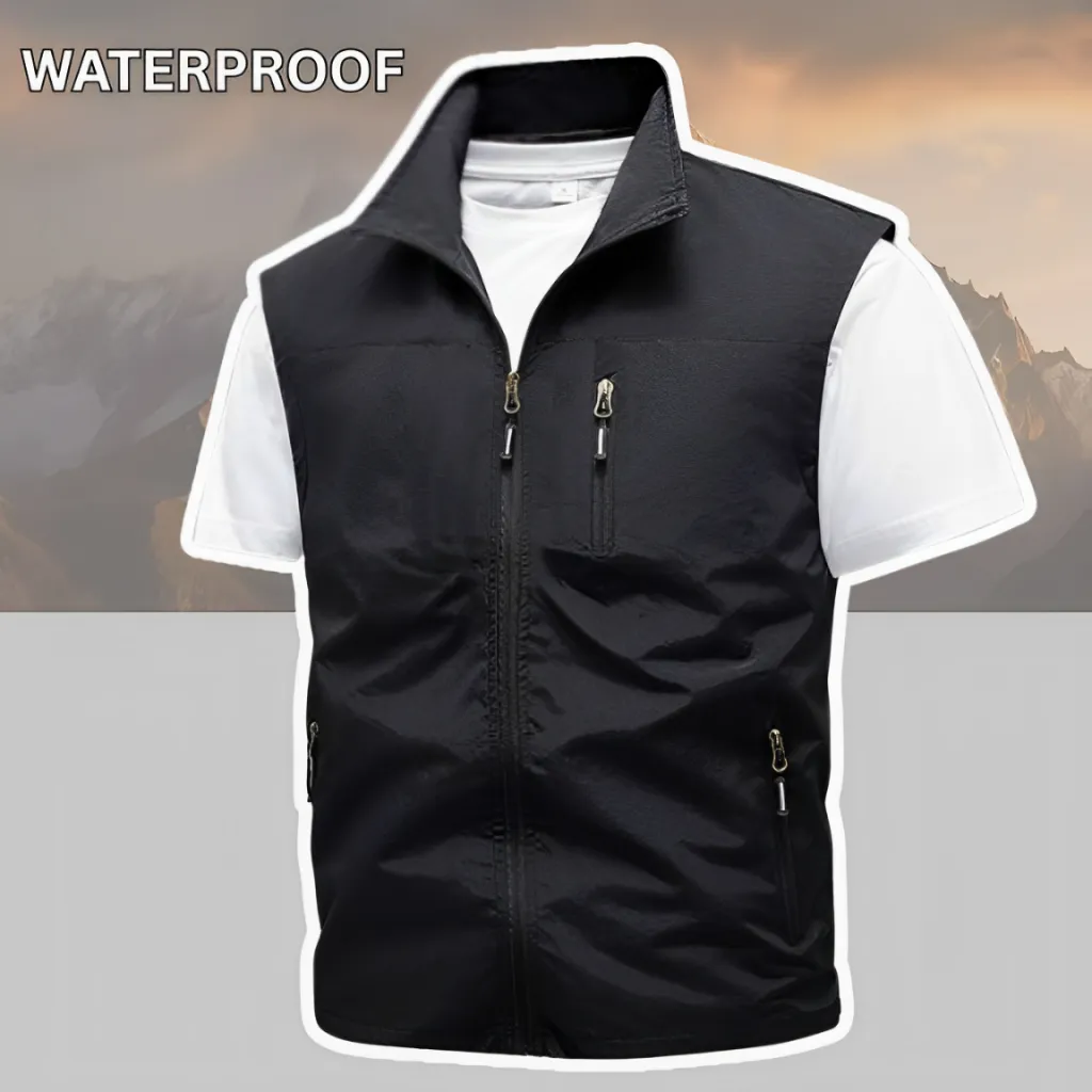 Rompi Pria Hiking Vest Gunung Parasut Rompi Safety Jaket Vest Pria Wanita Taslan Waterproof Body Vest Motor