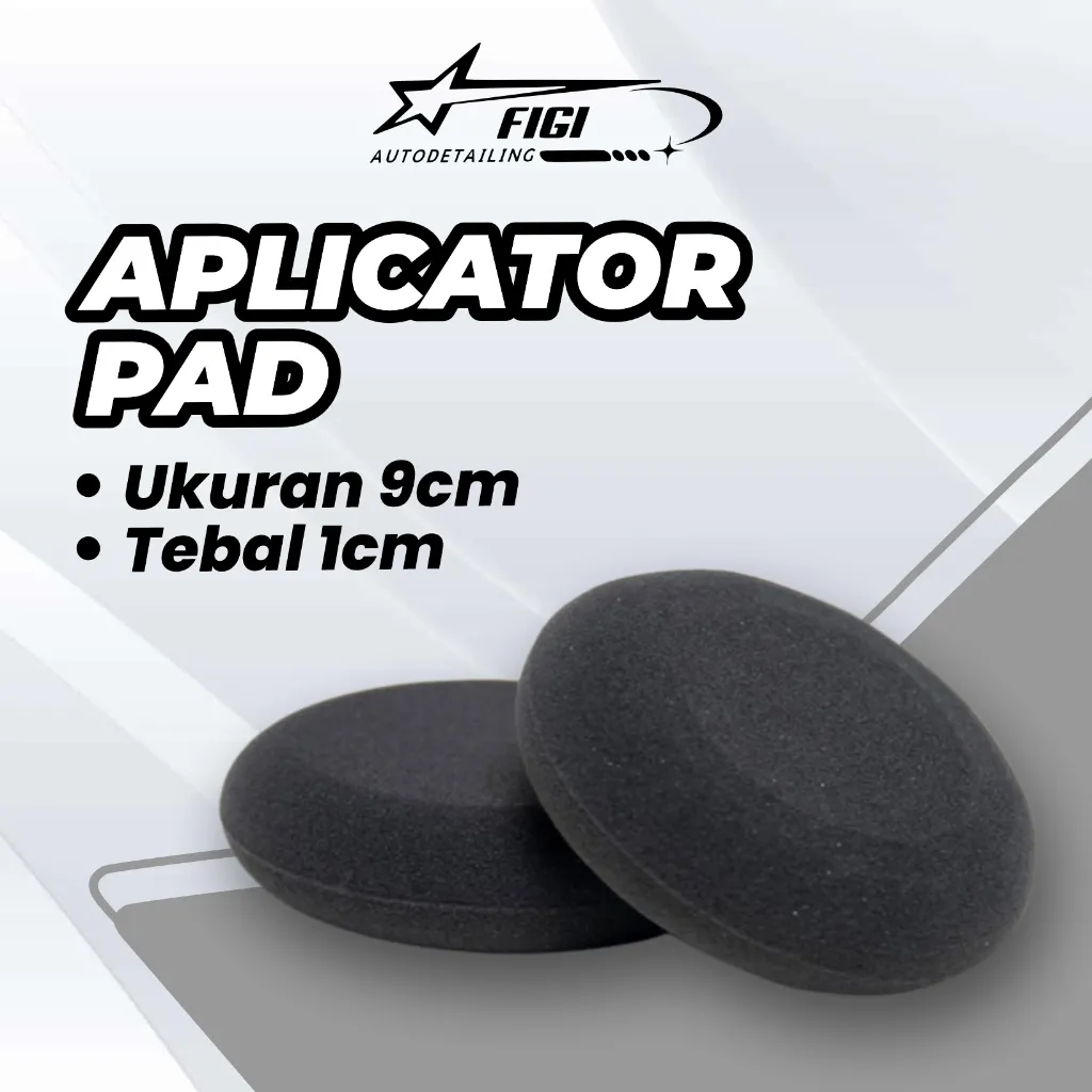 Figi Spons Pad Aplicator Busa Bulat Hitam Poles Motor dan Mobil