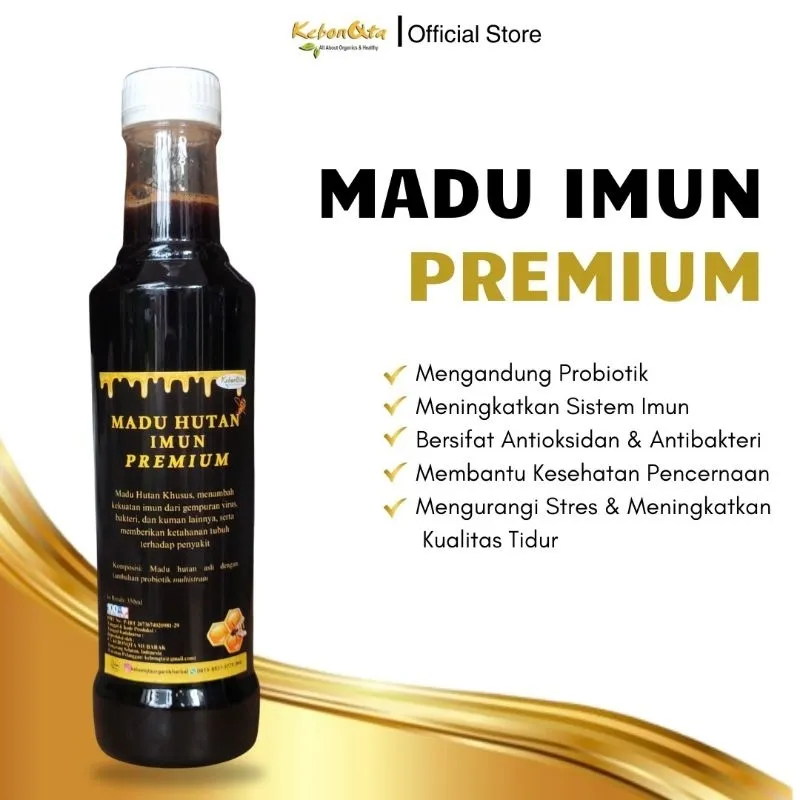 MADU IMUN PROBIOTIK PENANGKAL VIRUS ASLI, Madu untuk Penambah Imunitas Tubuh Ampuh 100%, ASLAM , GERD ANXIETY ,BATUK , PILEK