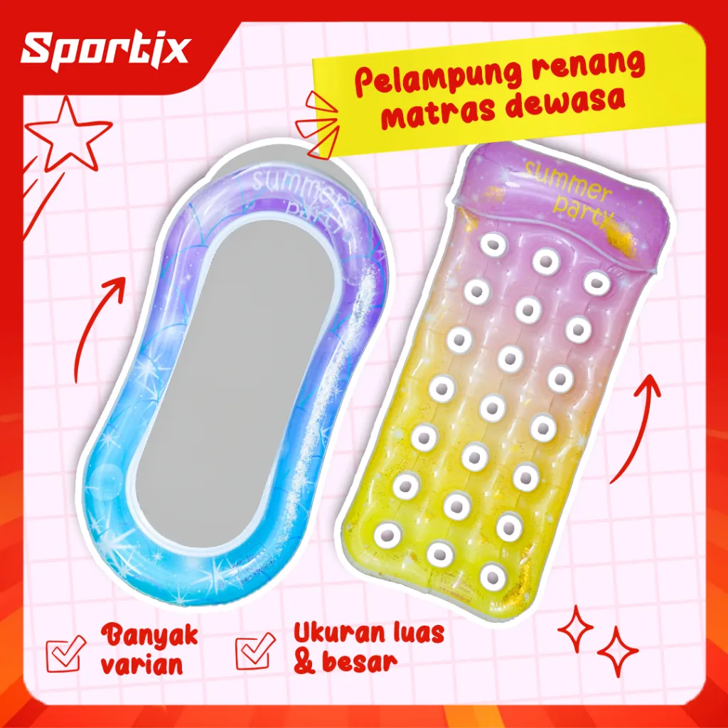 Sportix - Pelampung Renang Matras untuk dewasa santai color full Tropical