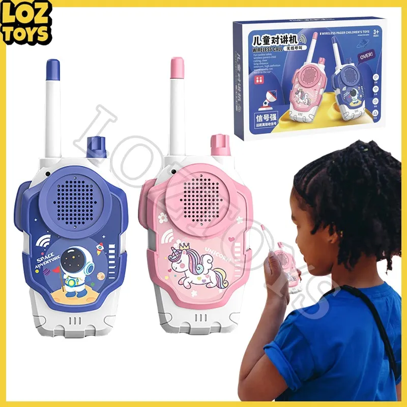 LOZTOYS Edukasi Mainan Telepon 2pcs Walkie Talkie Nirkabel Anak Jarak Jauh 300 Meter Talky Gift Anak