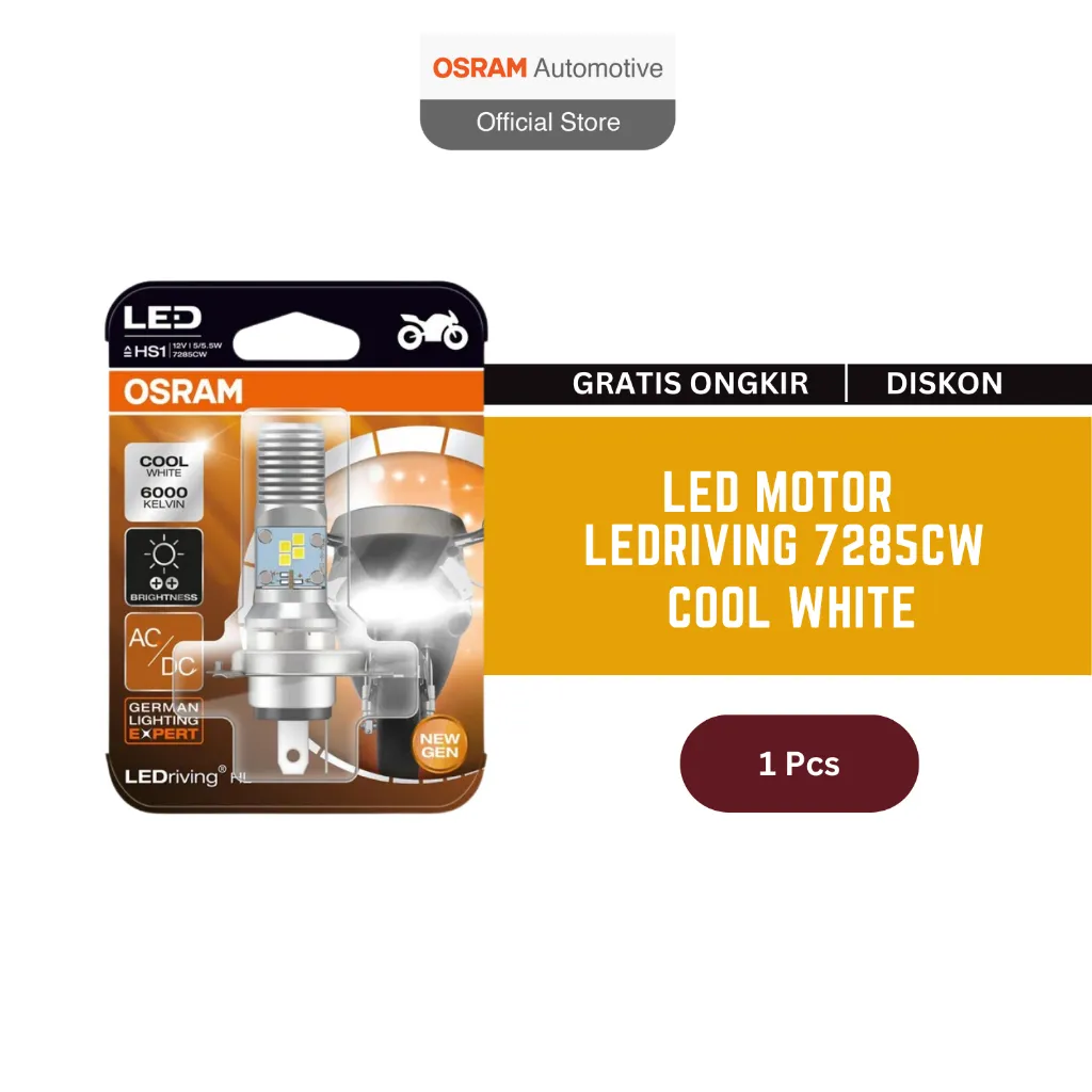 Lampu LED Motor OSRAM HS1 NEW GEN AC dan DC – 7285CW