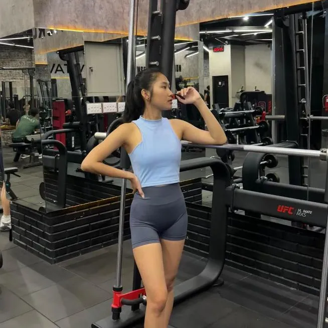 INSPORT - Tshirt Crop Olahraga Sport Bra Olahraga Crop Top Yoga Fitnes High Quality Ada Cup 2435