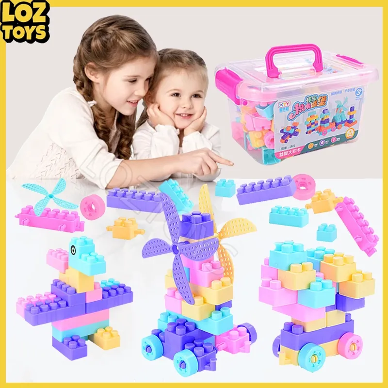 LOZTOYS Mainan Anak Edukasi Balok Isi 100Pcs / Block Building Kastil DIY / Susun Bricks Kemasan Box