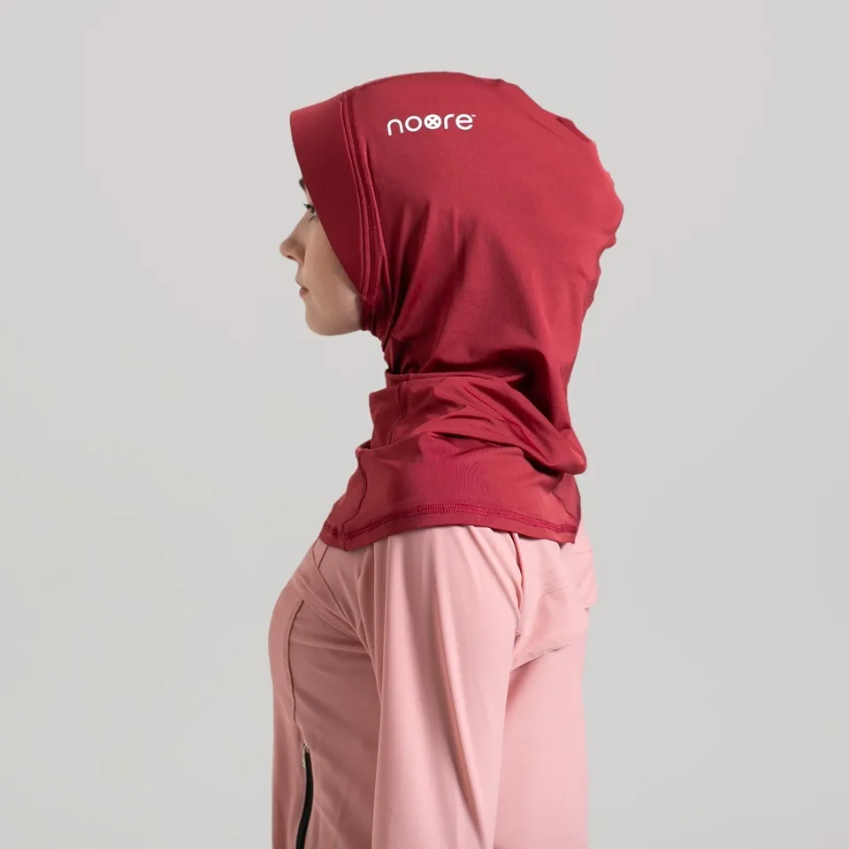 Sport Hijab - Maroon - Noore - New Veda Pro