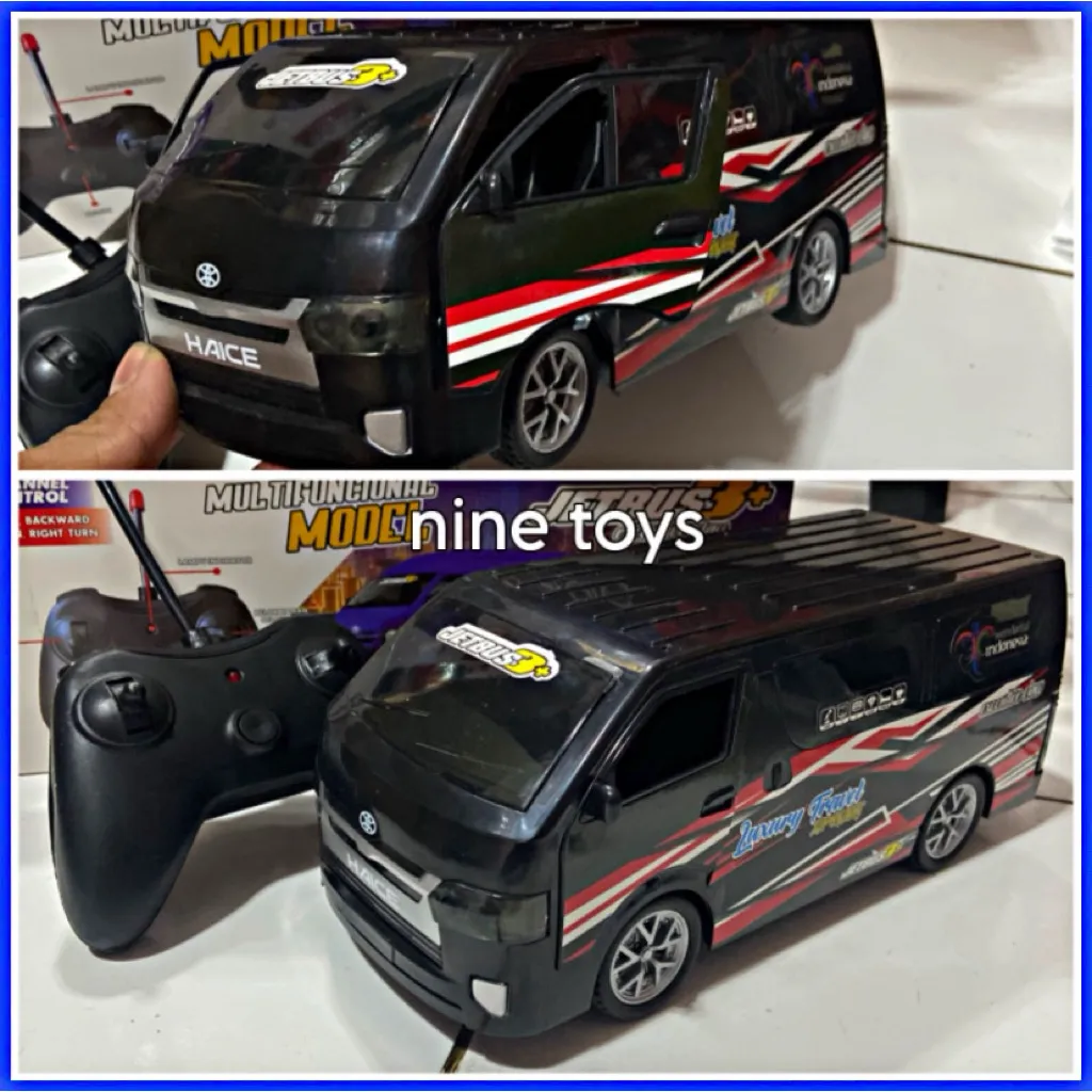 MOBIL REMOTE CONTROL HIACE TRAVEL CAR RC BASURI TELOLET MAINAN MOBIL RC