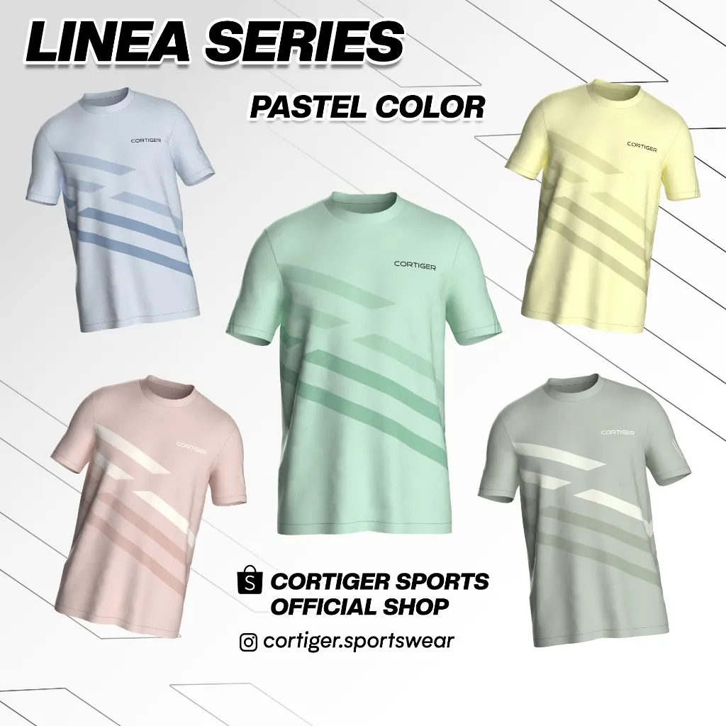 Cortiger Linea Series - Jersey Running Wanita / Kaos Olahraga Wanita / Baju Olahraga Wanita / Jersey Premium Wanita - Pastel Color/Warna Pastel