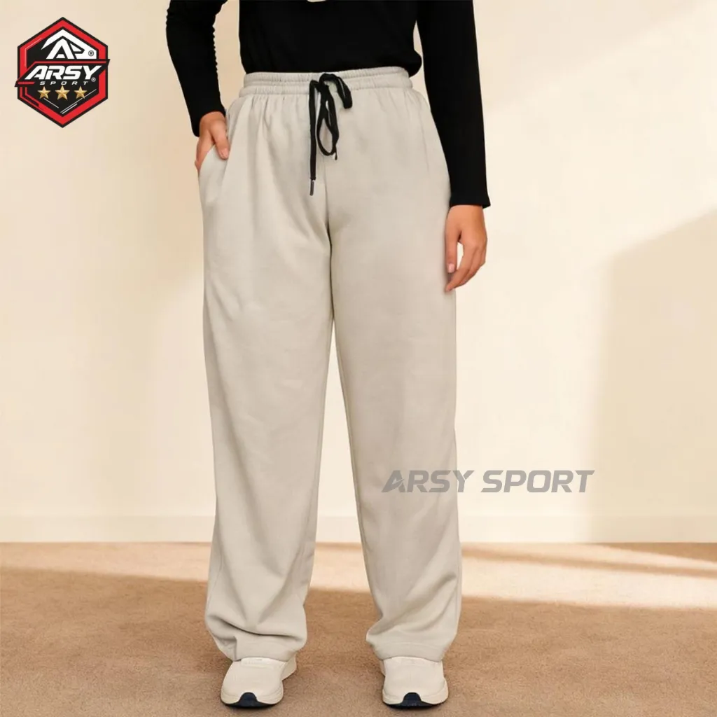 Arsy Sport - Celana Sweatpants  Loose Baggy Wanita Fleece