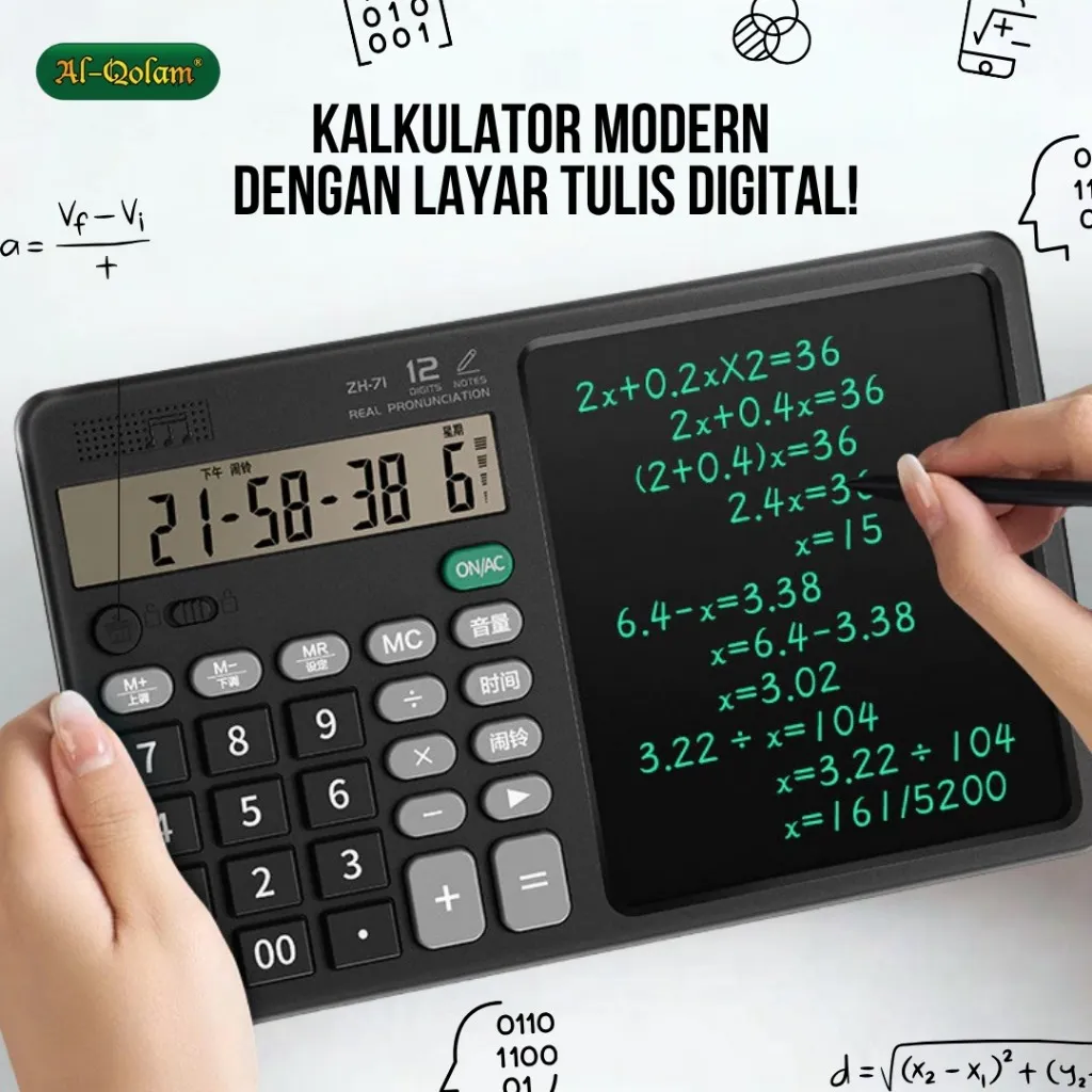 AL QOLAM - Kalkulator tablet tulisan tangan multifungsi