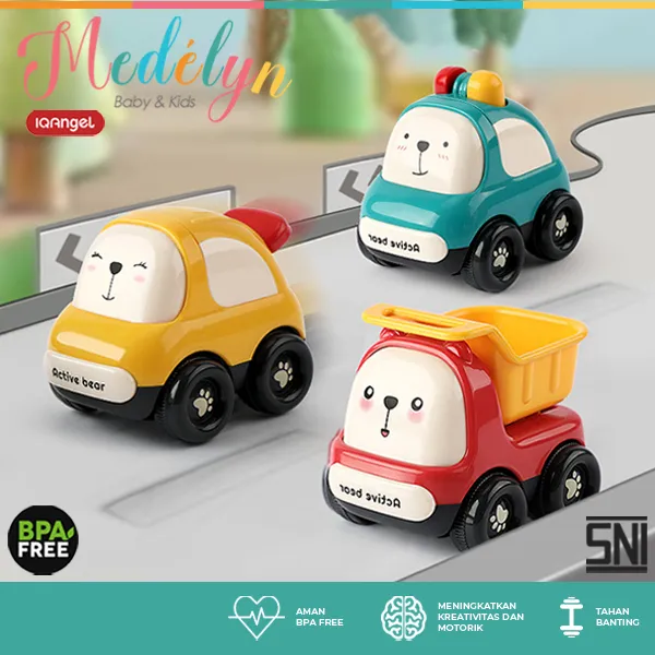 IQ ANGEL Car Toys / Mainan Mobil Mobilan Anak / Mainan Edukasi Bayi / Mainan Motorik Anak
