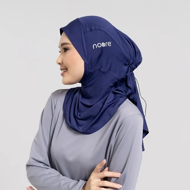 Nouva hijab Pro - Hijab Sport - Navy - Noore