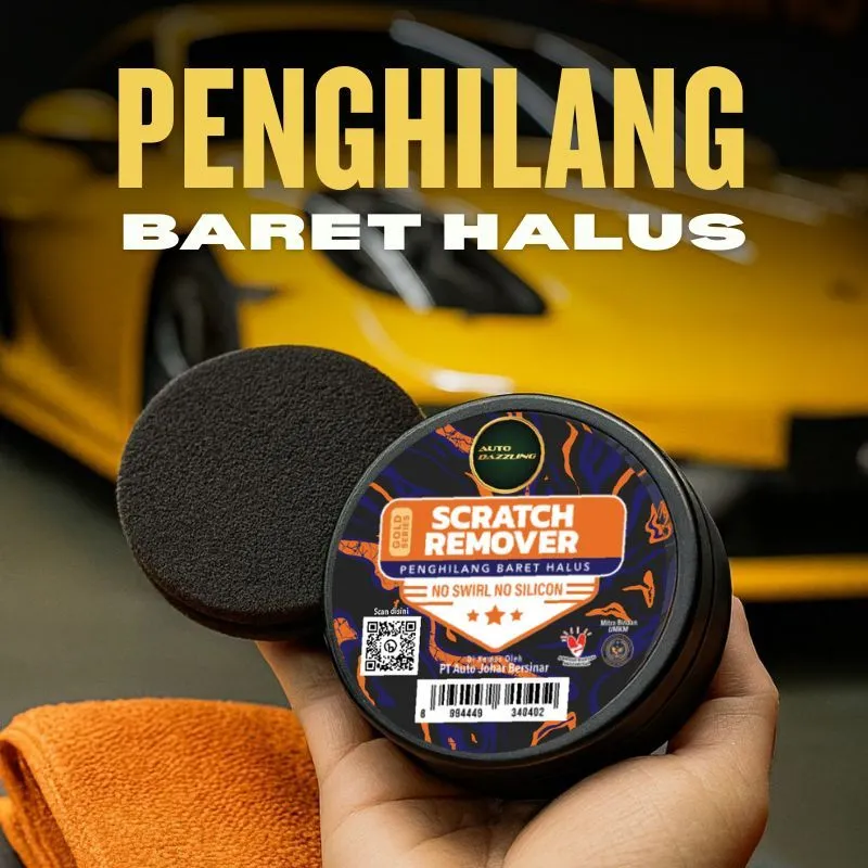 Auto Dazzling Scratch Remover Penghilang Baret Anti Swirl Solusi Cepat, Aman, Tidak Membuat Pudar Cat Bodi Mobil Motor