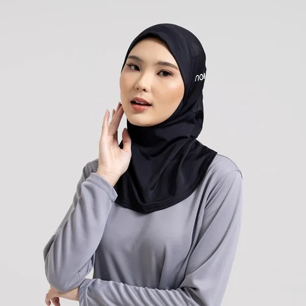 Nouva hijab Pro - Hijab Sport - Black - Noore