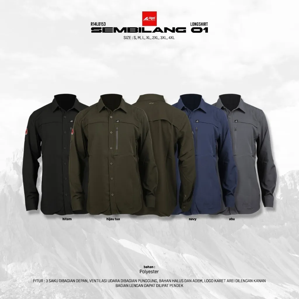 Kemeja Lengan Panjang Sembilang 01 Arei Outdoorgear