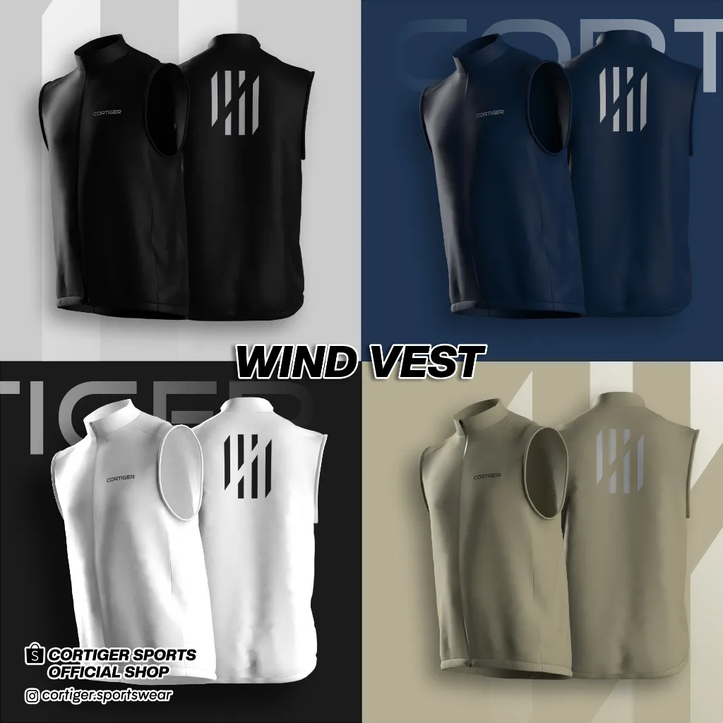 Cortiger Vest Olahraga Rompi Olahraga Wind Vest