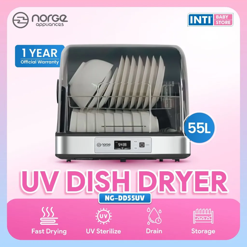Norge - 4 in 1 Table-top UV Dish Dryer 55L 300W (NG-DD55UV) | Sterilizer | Rak & Pengering Piring