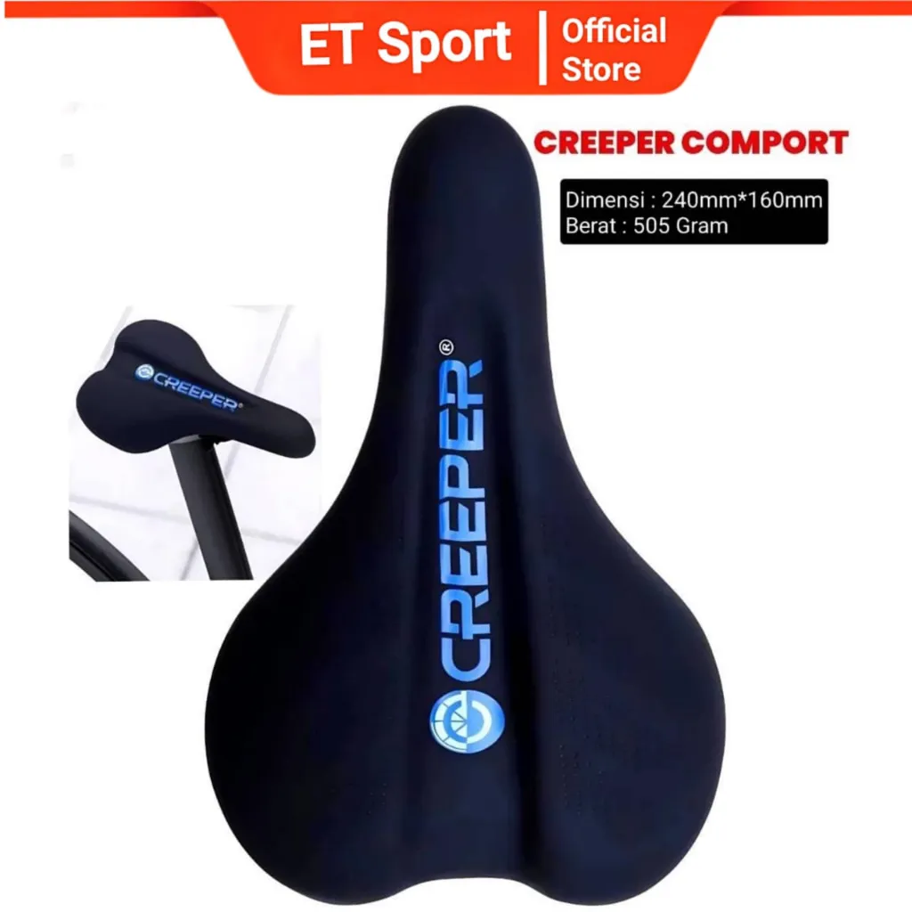 CREEPER Sadel Jok Sepeda Leather Foam Saddle MTB Roadbike BMX Static Elektric Comfort