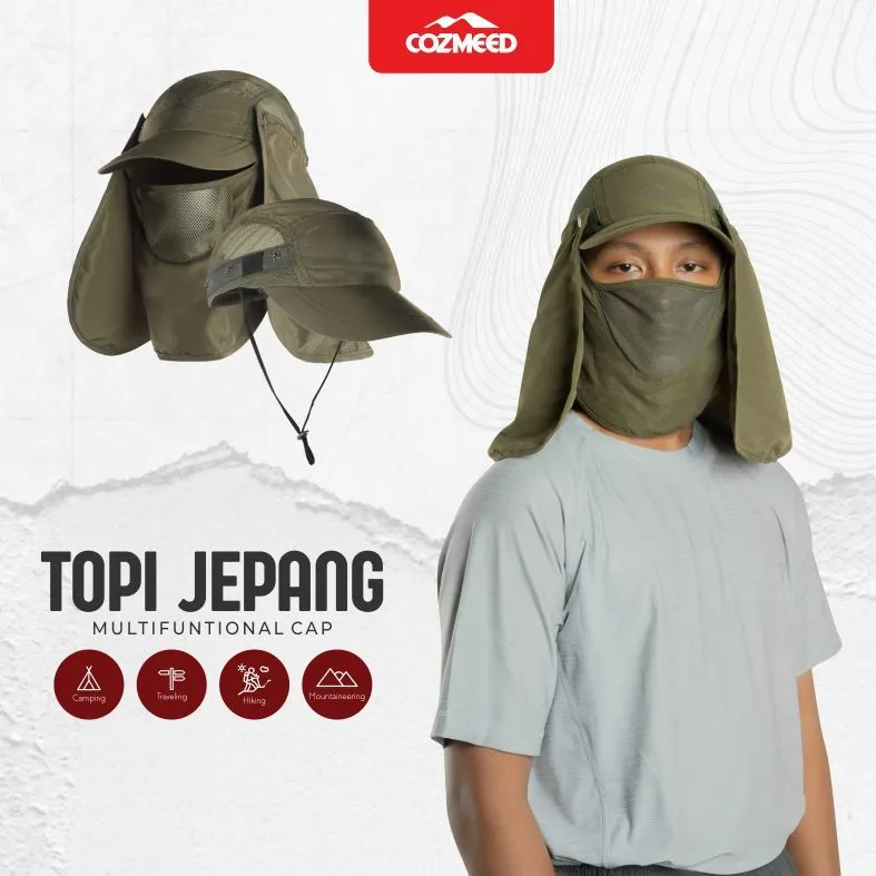 Cozmeed Topi Mancing Masker Jepang Microfiber Quick Dry - Hijau