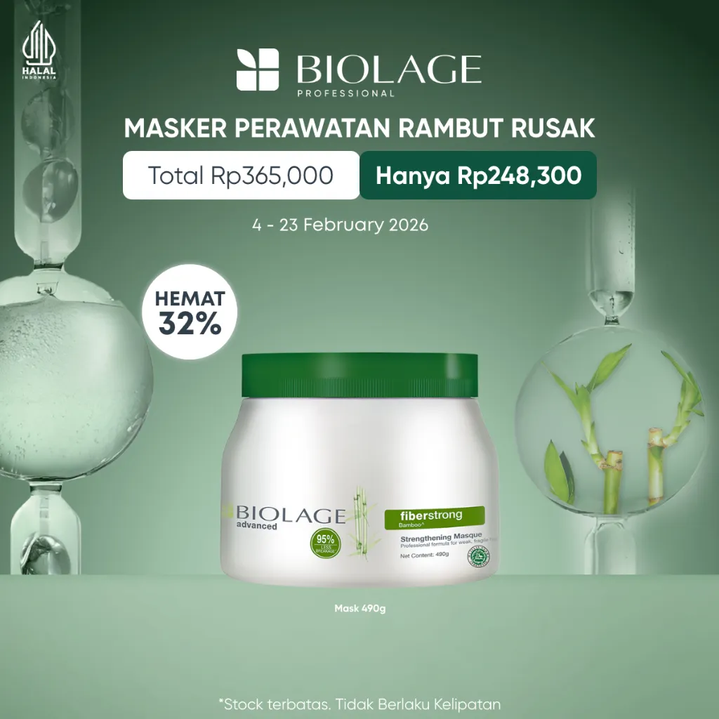 Biolage Fiberstrong Mask 500 ml - Masker Professional Perawatan Rambut Rusak