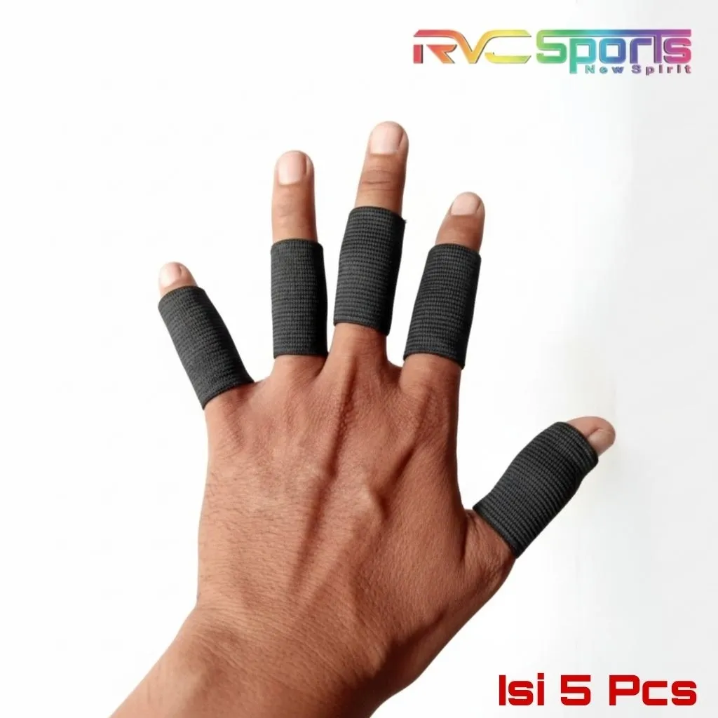 RVC Sports Finger Protector Voli Profesional Isi 5 PCS – Pelindung Jari Anti Cedera Elastis