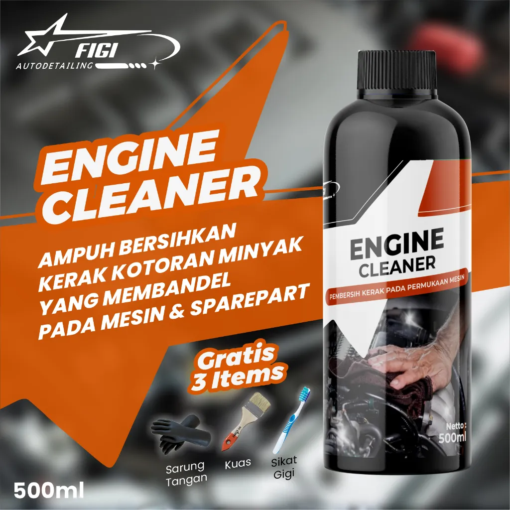 Figi Engine Cleaner Pembersih Kerak Mesin Bekas Oli Mobil dan Motor 500ml