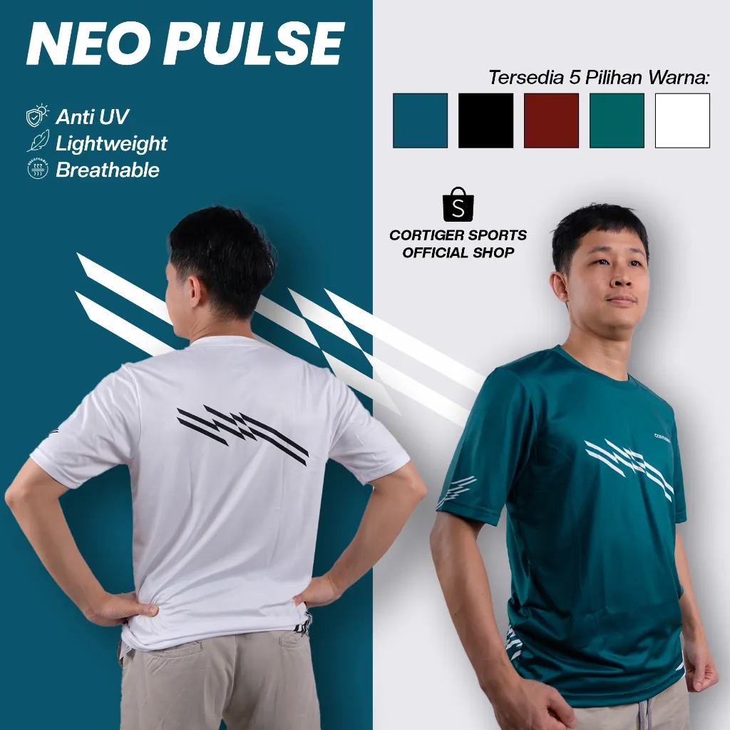 Cortiger Neo Pulse Series - Jersey Running Pria / Kaos Olahraga Pria / Baju Olahraga Pria / Jersey Premium Pria