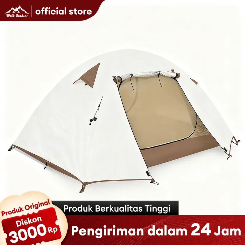 Tenda Camping Dome Double Layer PU 4000mm Waterproof Hiking Backpacking Lightweight Easy Setup
