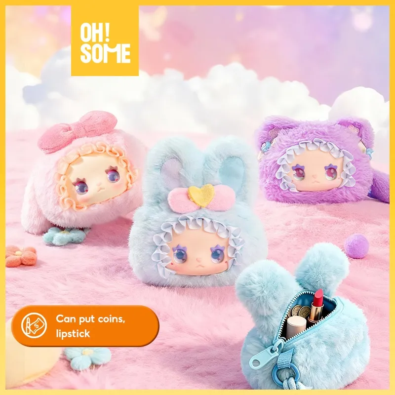 OHSOME - Lovely Emma Rourou Fluffy Plush Bag Charm Dumpling Series Blind Box (1/8) - Gantungan Tas Boneka Lucu Emma Mystery Gacha Blind Box Set