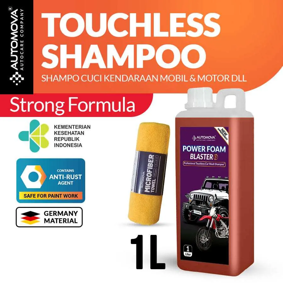 AUTOMOVA - Shampo Motor Tanpa Sentuh (1 Liter) Touchless Wash Power Foam Blaster / PFB1L - LAP